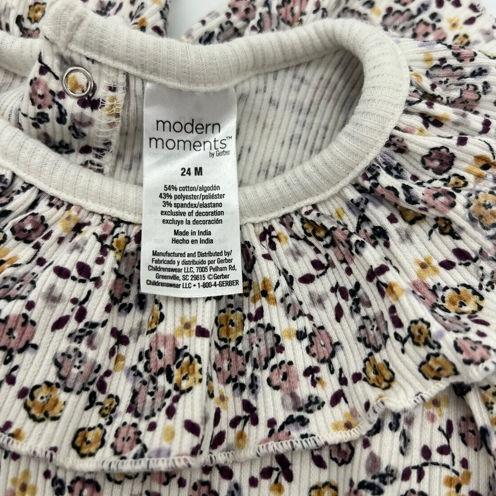 Modern Moments Girls Toddlers Long Sleeve Floral Dress 24 M